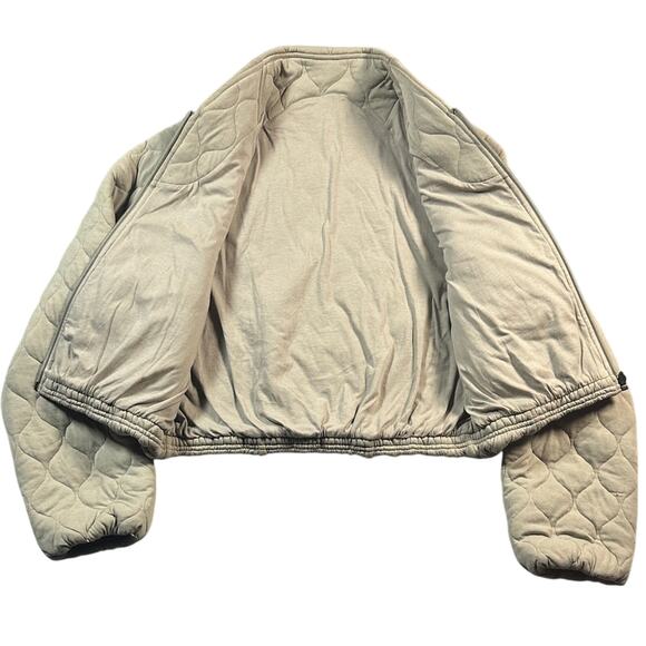 Lululemon Quilted Bomber Jacket Riverstone/Tan Size 4 EUC - Picture 5 of 8